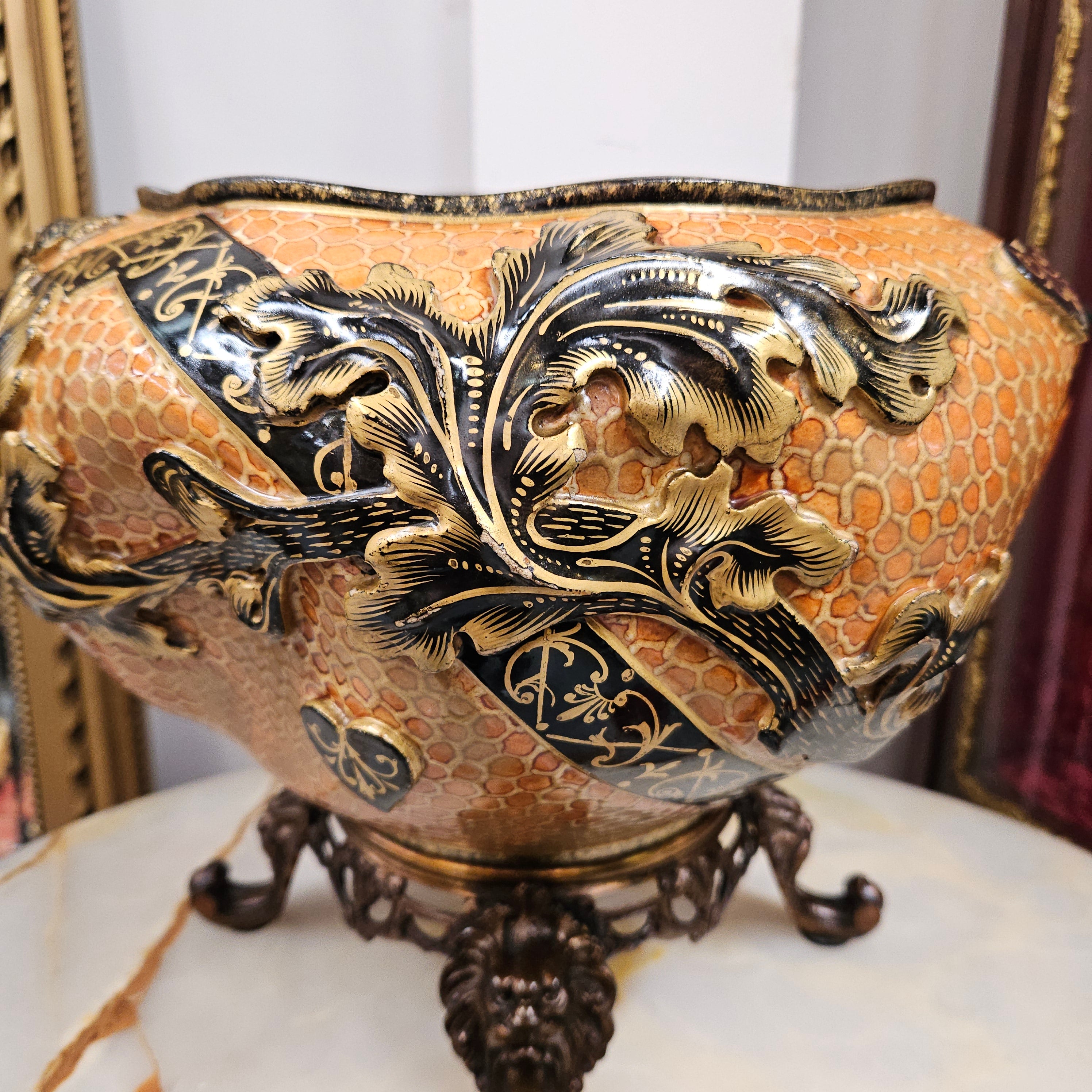 Meiji Period Satsuma Hand Painted Jardinière | Antique & Vintage | Moonee Ponds Antiques | Australia Wide Delivery