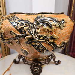 Meiji Period Satsuma Hand Painted Jardinière | Antique & Vintage | Moonee Ponds Antiques | Australia Wide Delivery