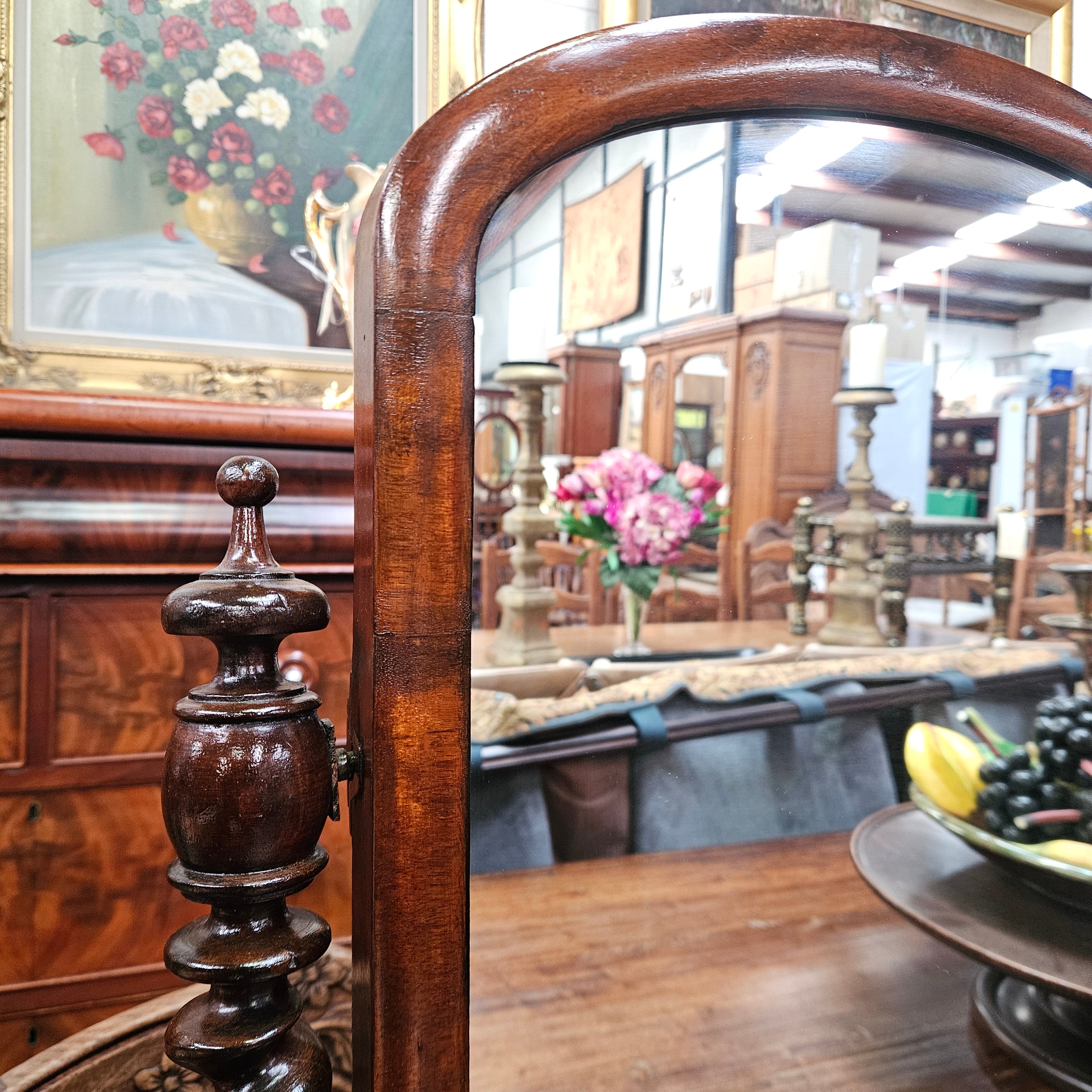Victorian Mahogany Table Top Mirror