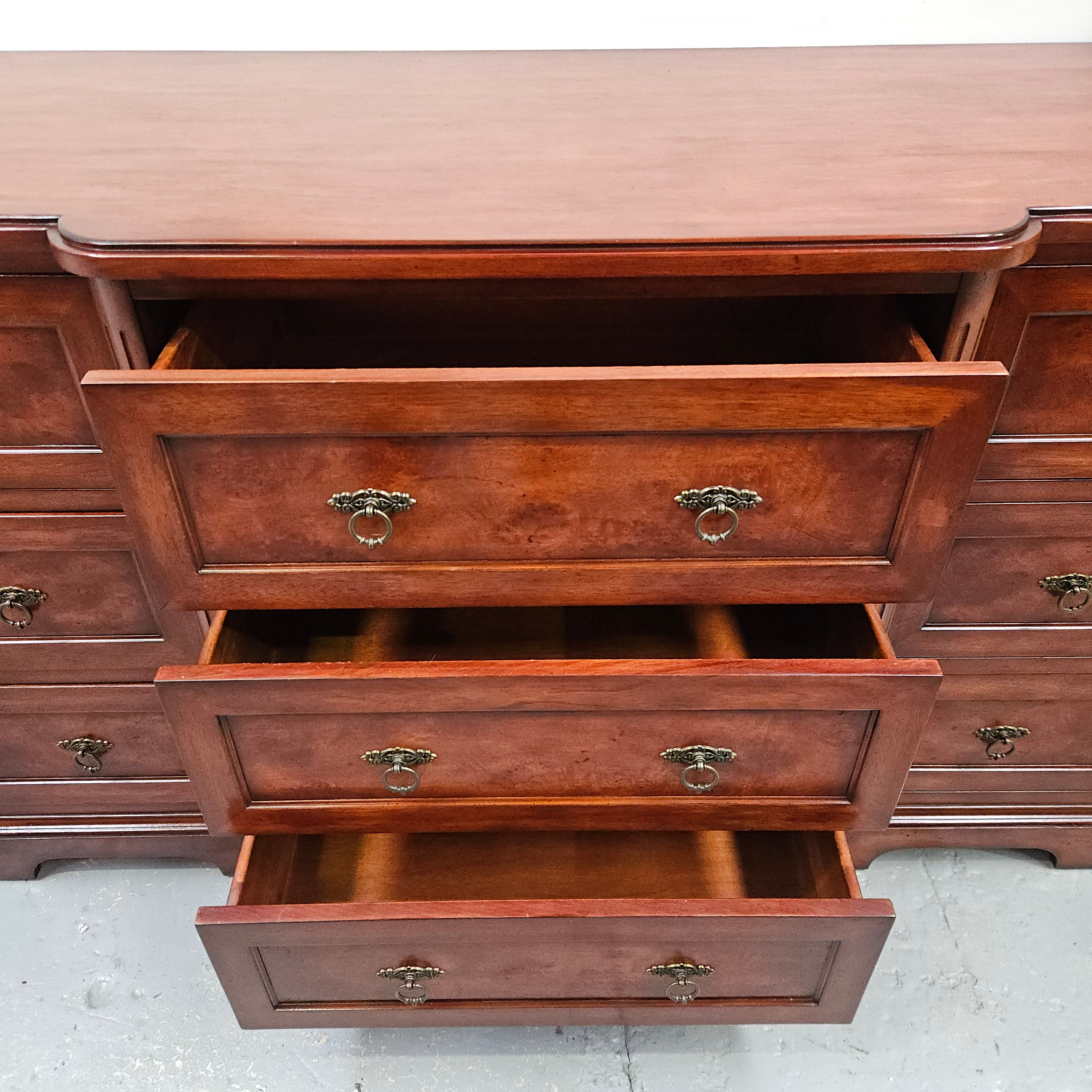 Vintage High Quality Nine Drawer Chest with Burr Walnut Veneer | Antique & Vintage | Moonee Ponds Antiques | Australia Wide Delivery