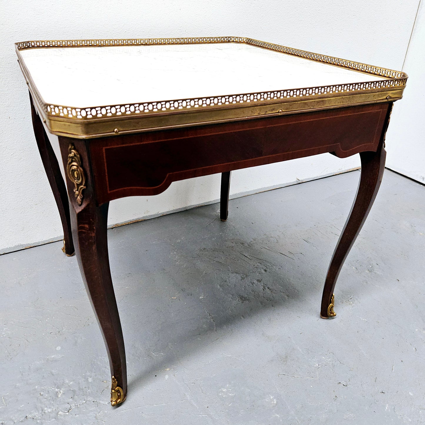 Louis XV Style Marble Top Coffee Table