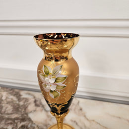 Vintage Glass Gilded Vase