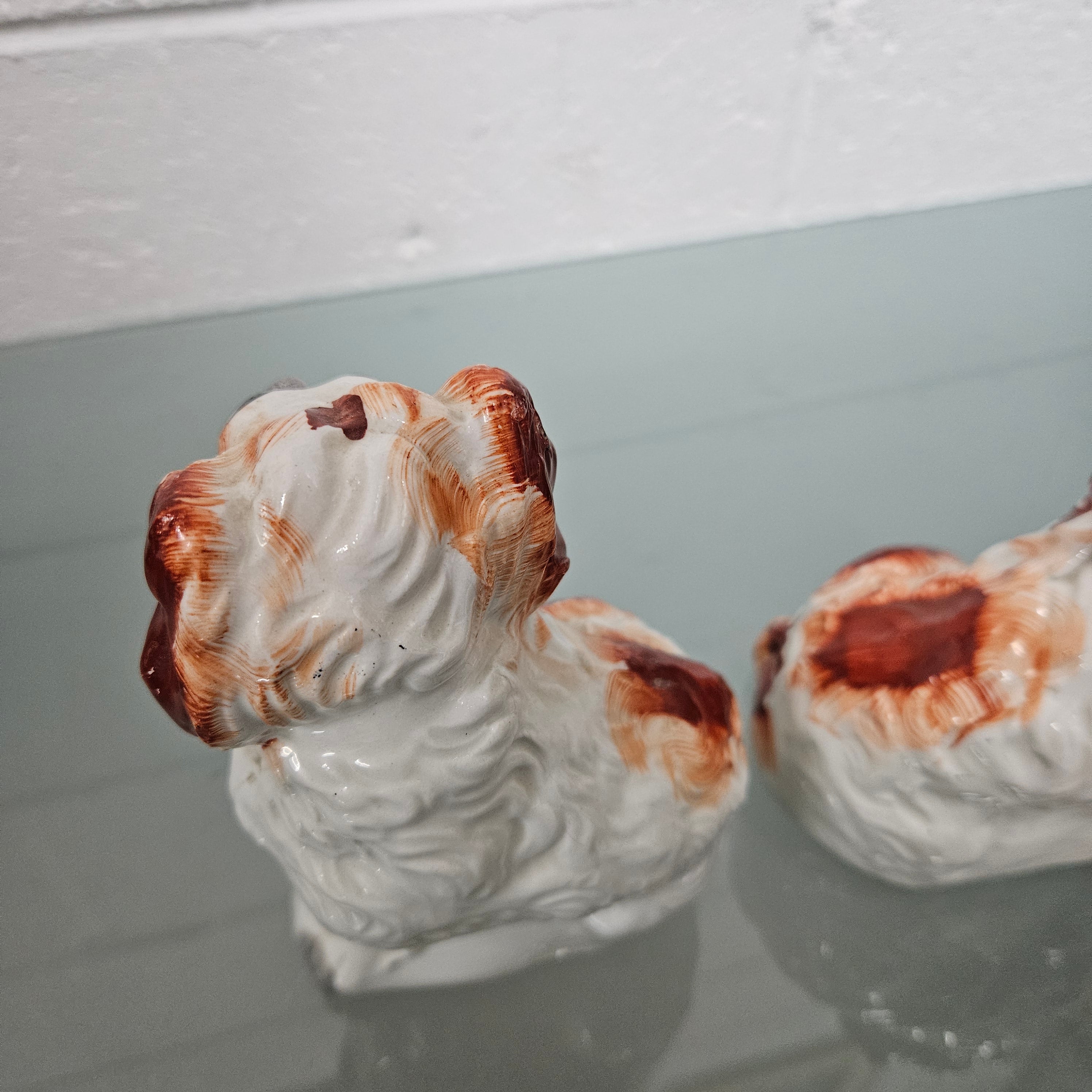 Pair of Antique Staffordshire Spaniels Statues | Antique & Vintage | Moonee Ponds Antiques | Australia Wide Delivery