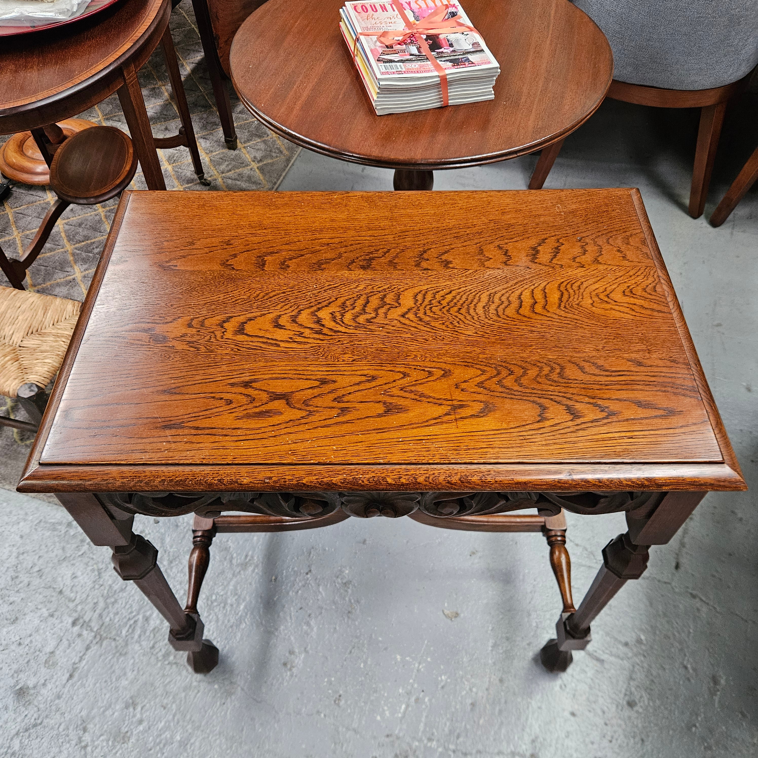 Occasional Tudor Style Carved Table
