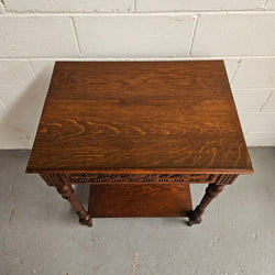 French Oak One Drawer Side Table | Antique & Vintage | Moonee Ponds Antiques | Australia Wide Delivery