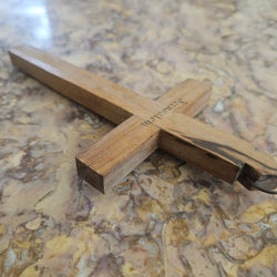 Vintage Wooden & Mother Of Pearl Crucifix "Jerusalem" | Antique & Vintage | Moonee Ponds Antiques | Australia Wide Delivery