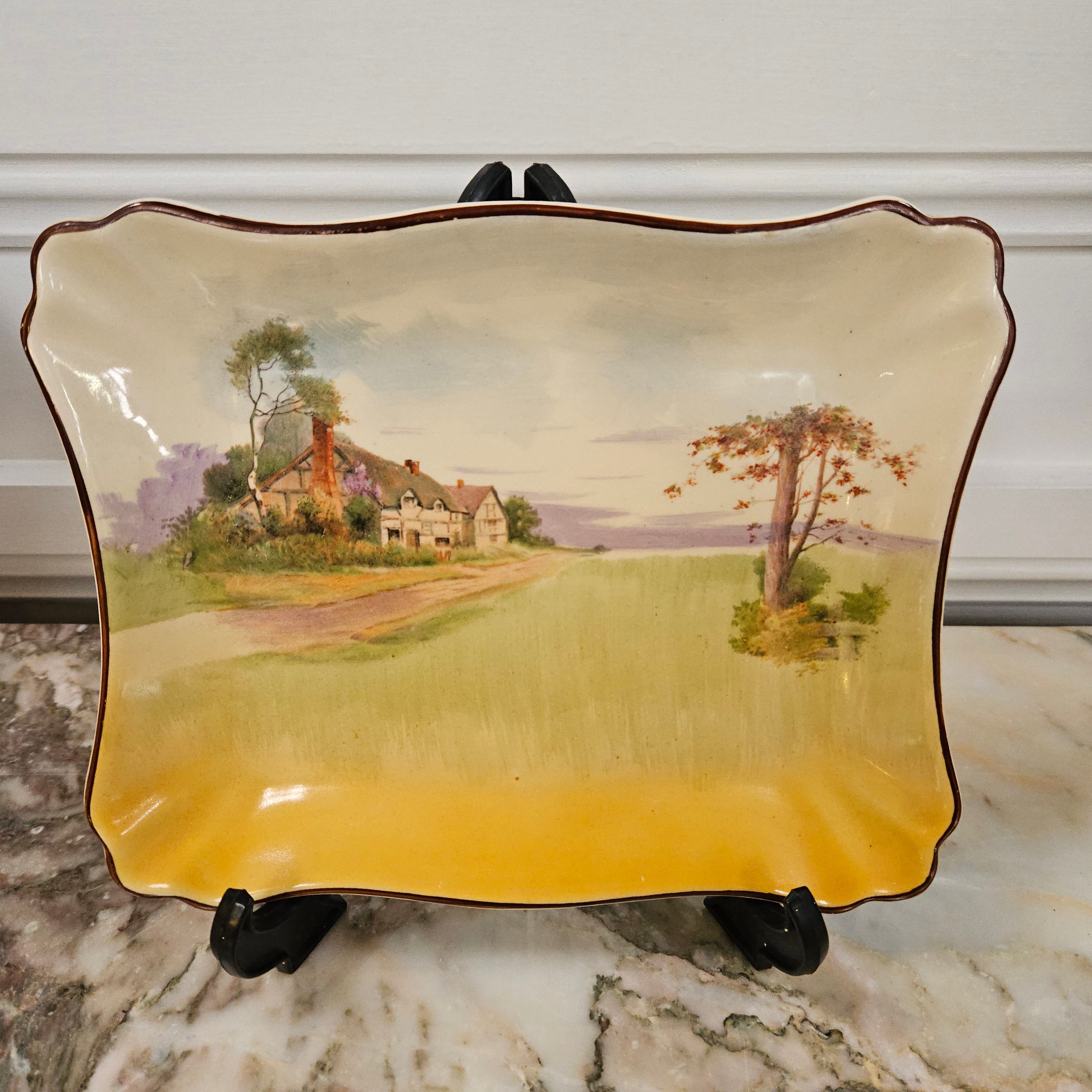 Royal Doulton Country Scene Decorative Plate | Antique & Vintage | Moonee Ponds Antiques | Australia Wide Delivery