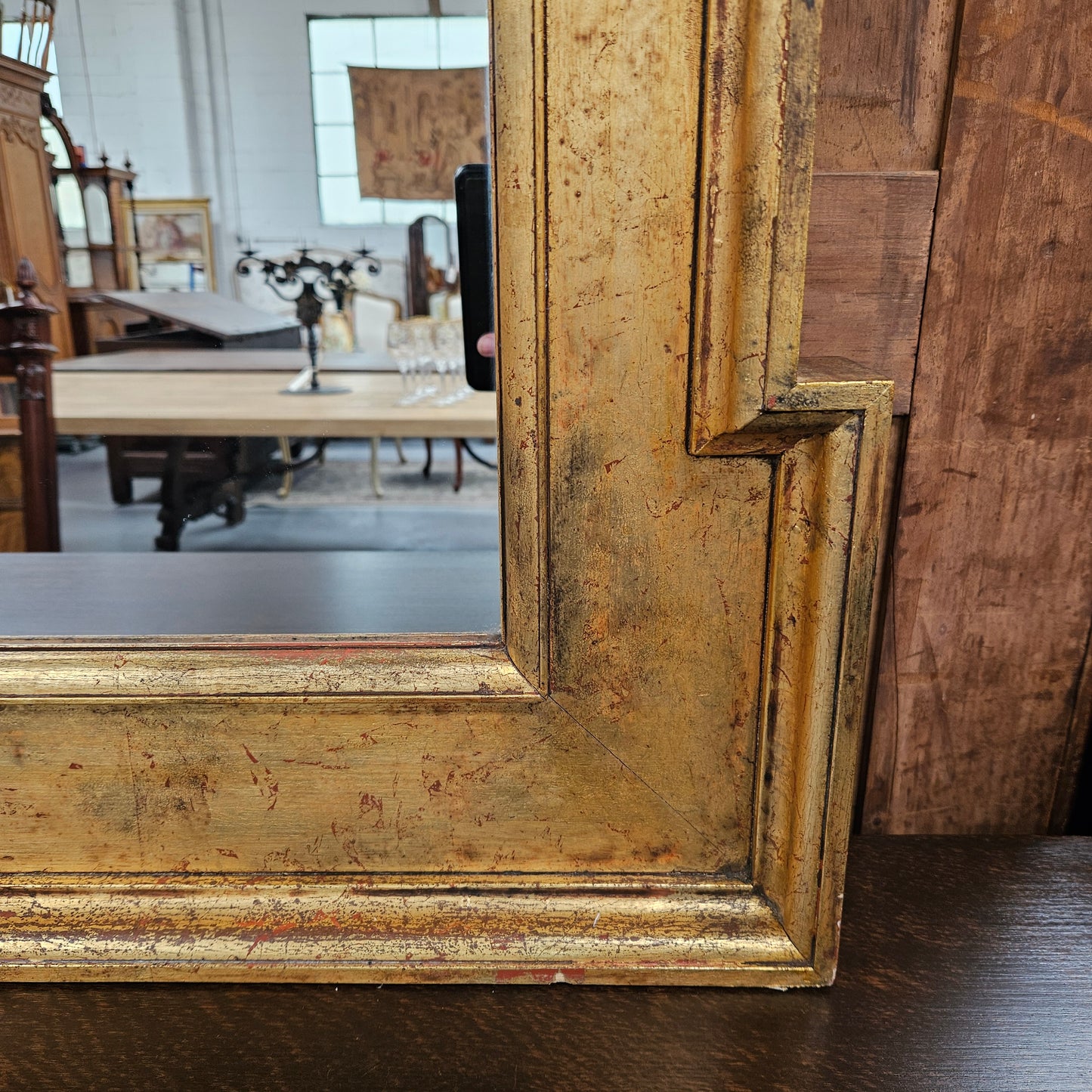 Empire Style Gilt Mantle Mirror