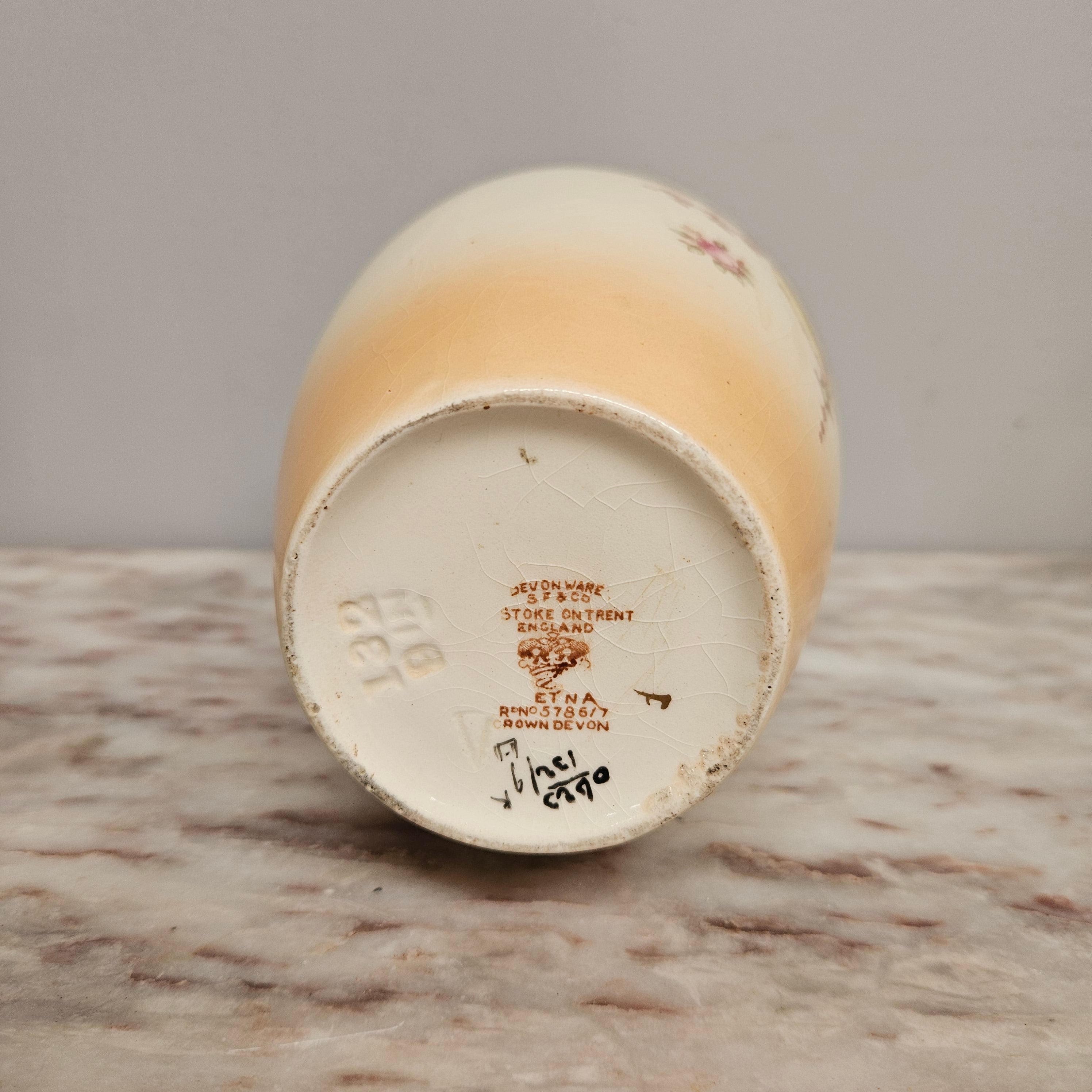Crown Devon Decorated Vase | Antique & Vintage | Moonee Ponds Antiques | Australia Wide
