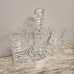 Vintage Royal Doulton Crystal Prism Decanter & Glasses | Antique & Vintage | Moonee Ponds Antiques | Australia Wide Delivery