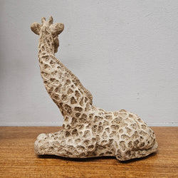 Vintage Painted Concrete Sitting Giraffe Statue | Antique & Vintage | Moonee Ponds Antiques | Australia Wide Delivery