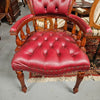 Reproduction Antique Style Fully Buttoned Leather Upholstery Desk/Captains Chair | Antique & Vintage | Moonee Ponds Antiques | Australia Wide Delivery