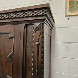 Vintage Tudor Oak Hall Cupboard | Antique & Vintage | Moonee Ponds Antiques | Australia Wide Delivery