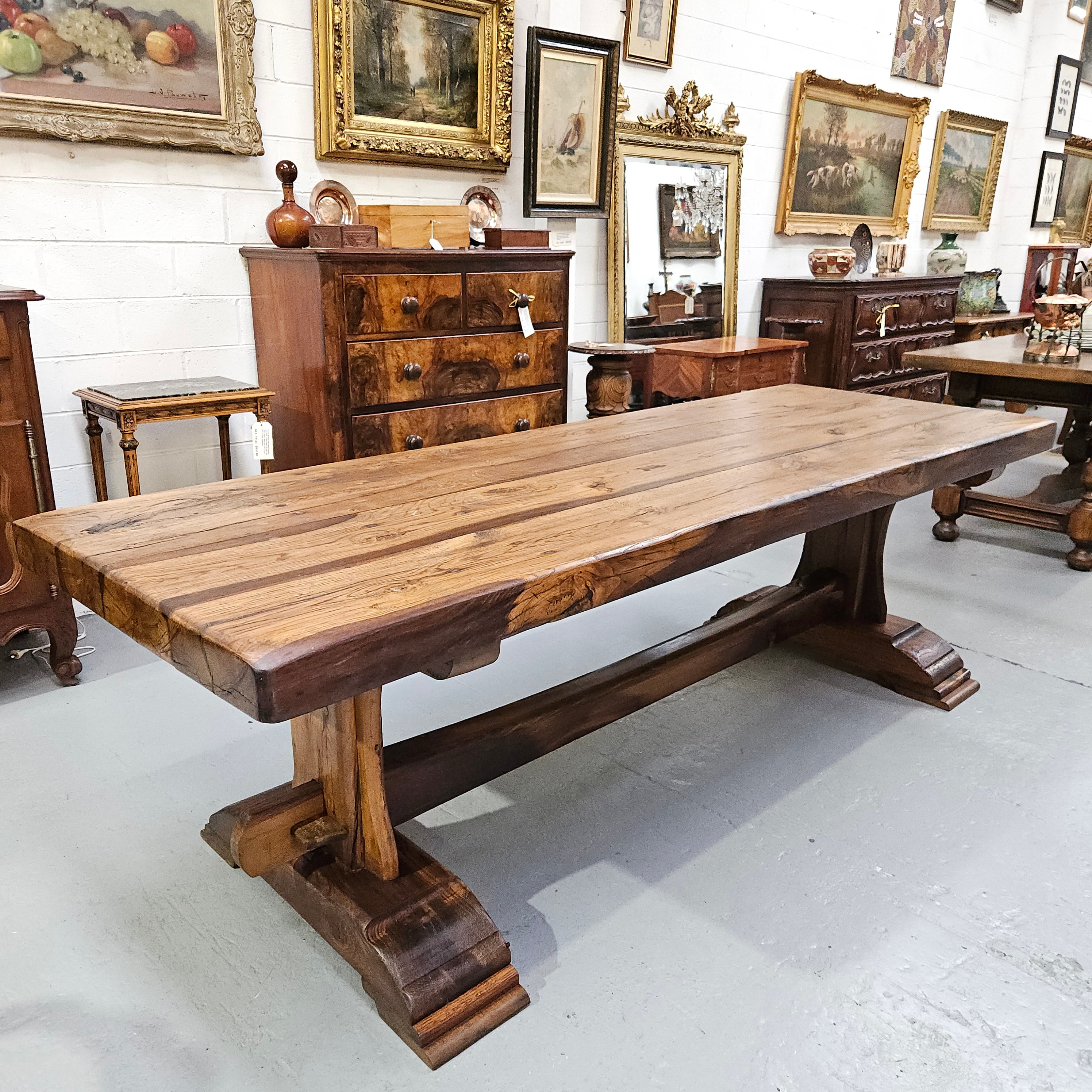 Stunning French Oak Monastery Dining Table | Antique & Vintage | Moonee Ponds Antiques | Australia Wide Delivery