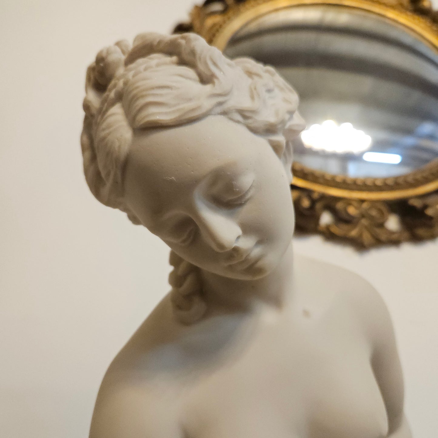 Vintage French Composite Marble 'Bathing Venus' Statue