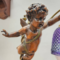 Decorative Antique Bronze Cherub Reading Lamp | Antique & Vintage | Moonee Ponds Antiques | Australia Wide Delivery