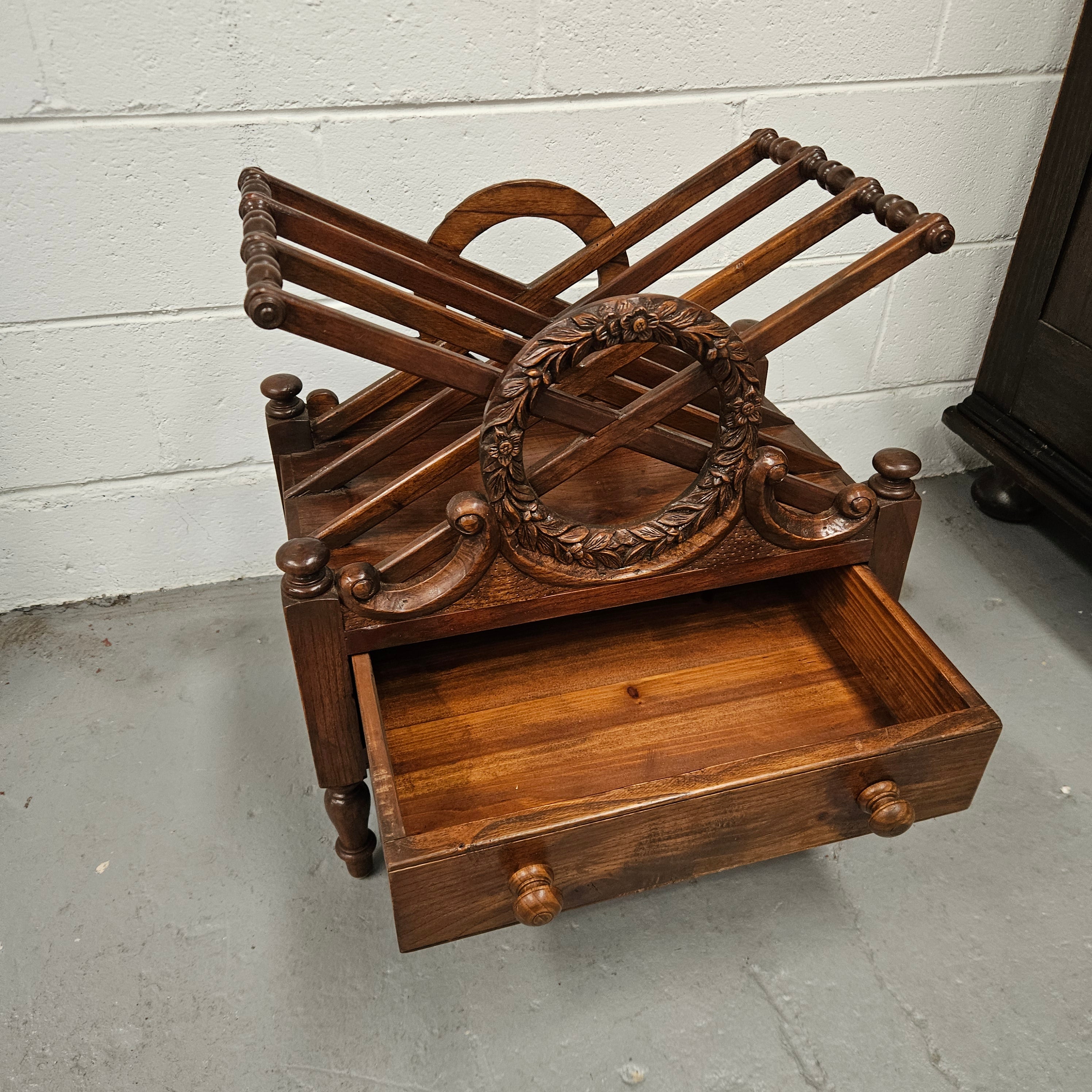 Vintage Mahogany Magazine Rack | Antique & Vintage | Moonee Ponds Antiques | Australia Wide