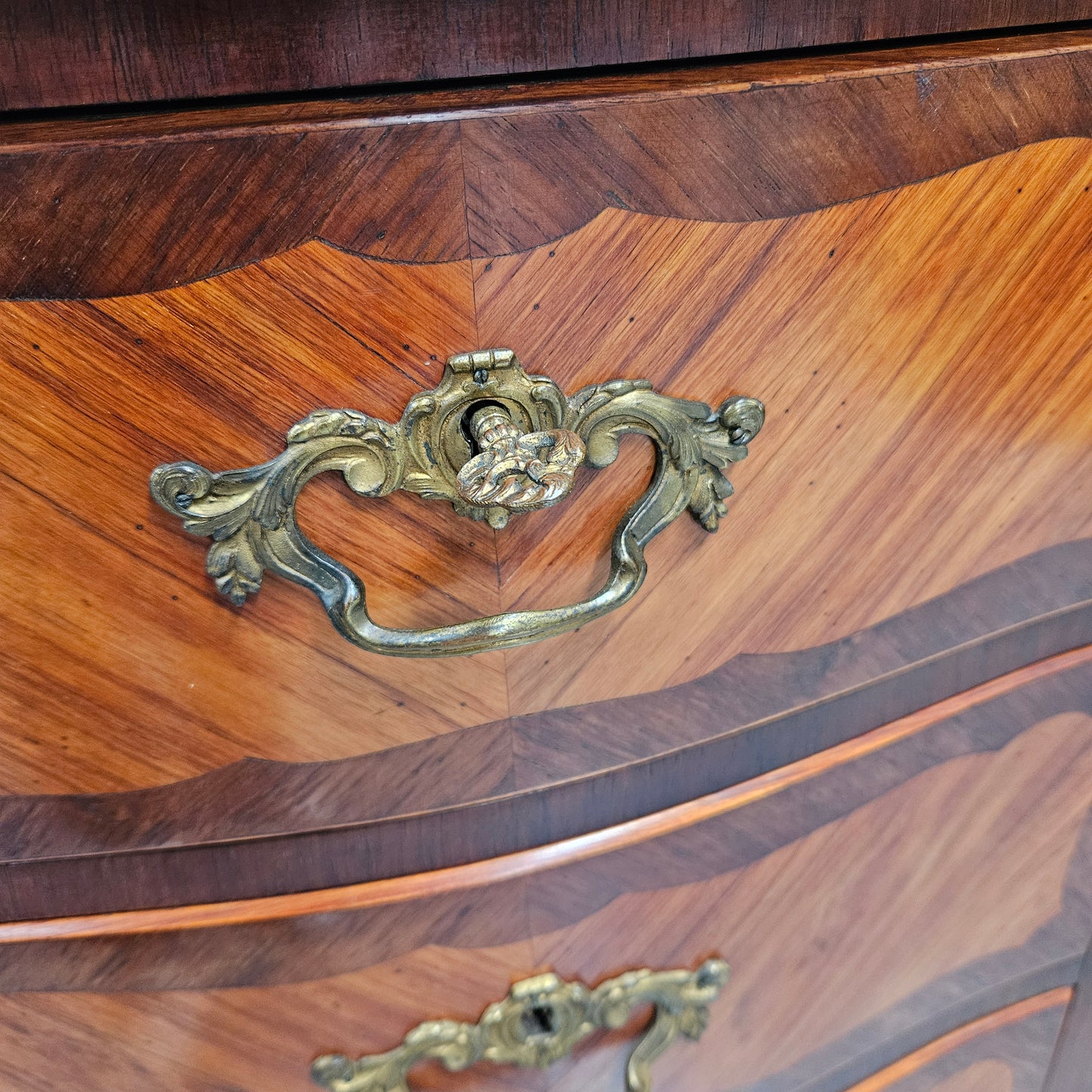 Attractive  Louis XVth Style Marble Top Commode of Medium Proportions.