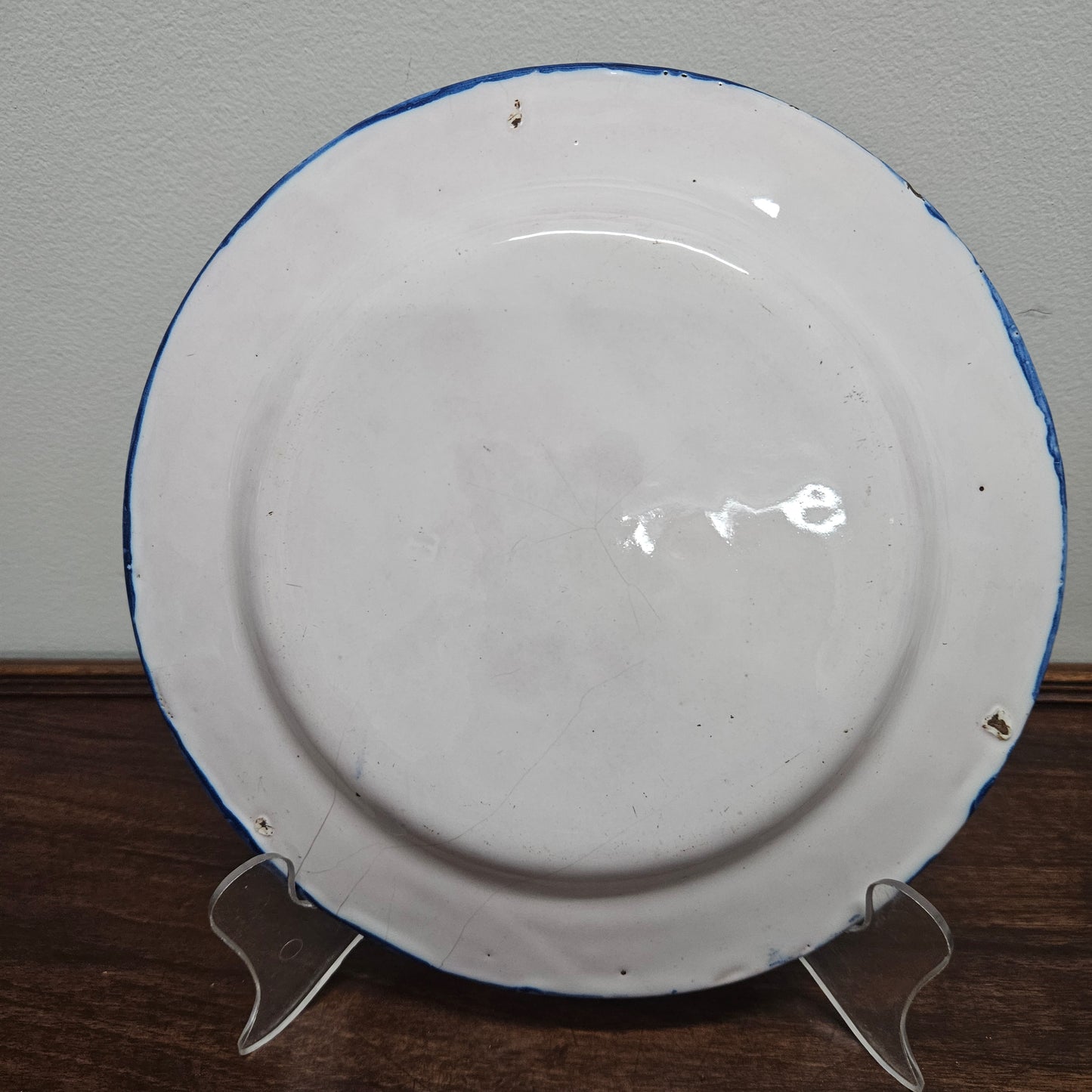 Large 19th Century French Majolica Hand Painted Plate