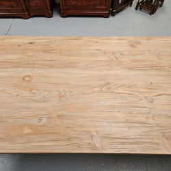 Trestle Dining Table With Reclaimed Elm Top And Antique Wishbone Industrial Iron Legs | Antique & Vintage | Moonee Ponds Antiques | Australia Wide Delivery