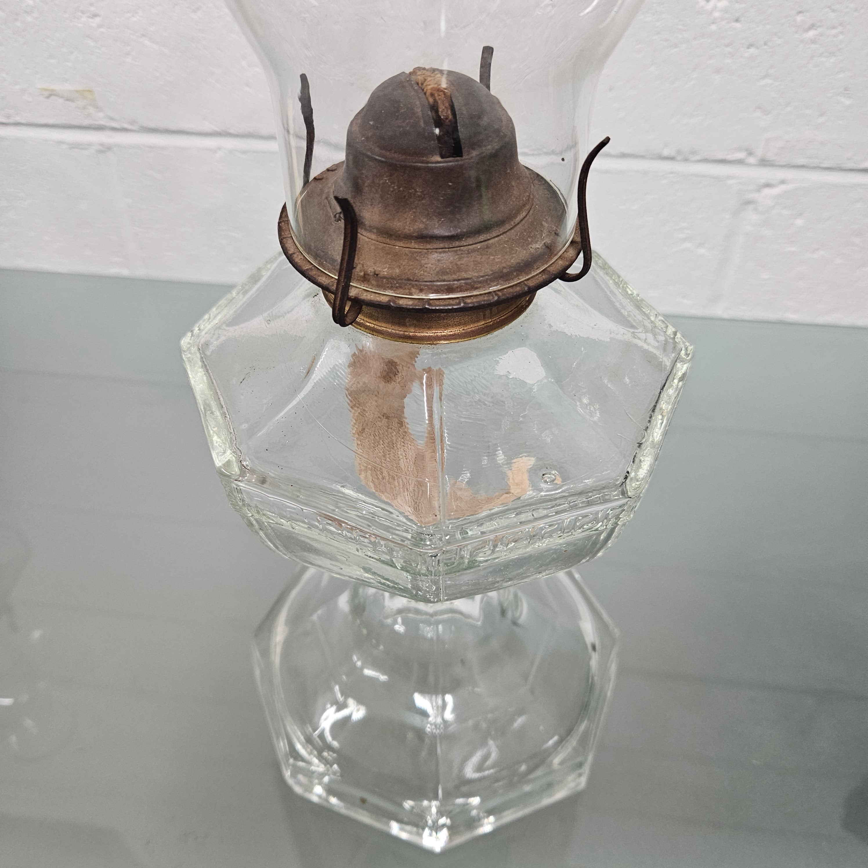 Antique Clear Glass Kero Lamp | Antique & Vintage | Moonee Ponds Antiques | Australia Wide Delivery