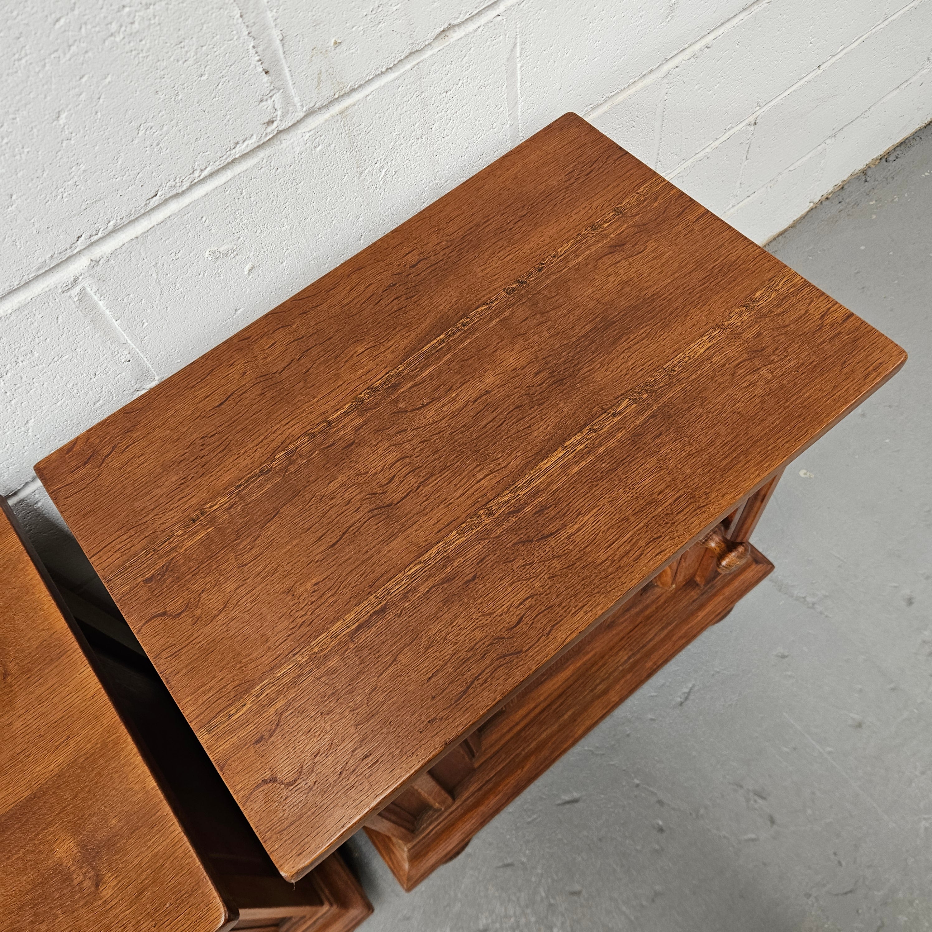 Pair of French Oak Gothic Style Bedsides | Antique & Vintage | Moonee Ponds Antiques | Australia Wide Delivery