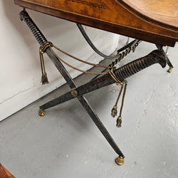 Spanish Empire Style Leather, Iron & Brass Desk | Antique & Vintage | Moonee Ponds Antiques | Australia Wide Delivery