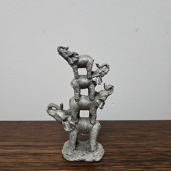 Heavy Pewter Elephant Group | Antique & Vintage | Moonee Ponds Antiques | Australia Wide Delivery