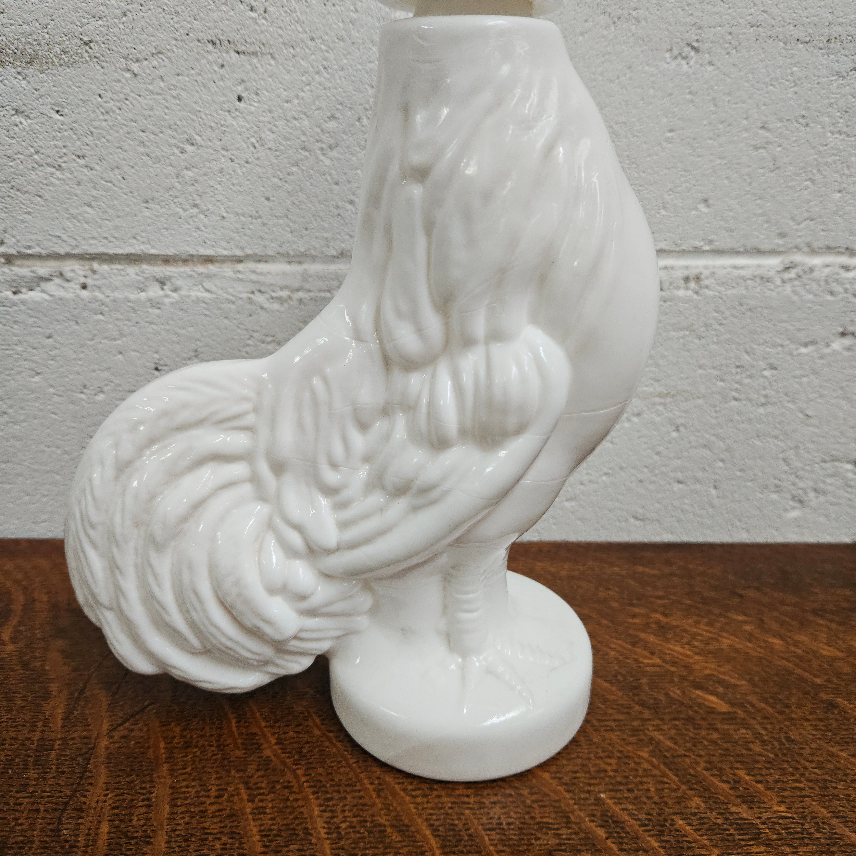Italian Milk Glass 'Rooster' Decanter | Antique & Vintage | Moonee Ponds Antiques | Australia Wide Delivery