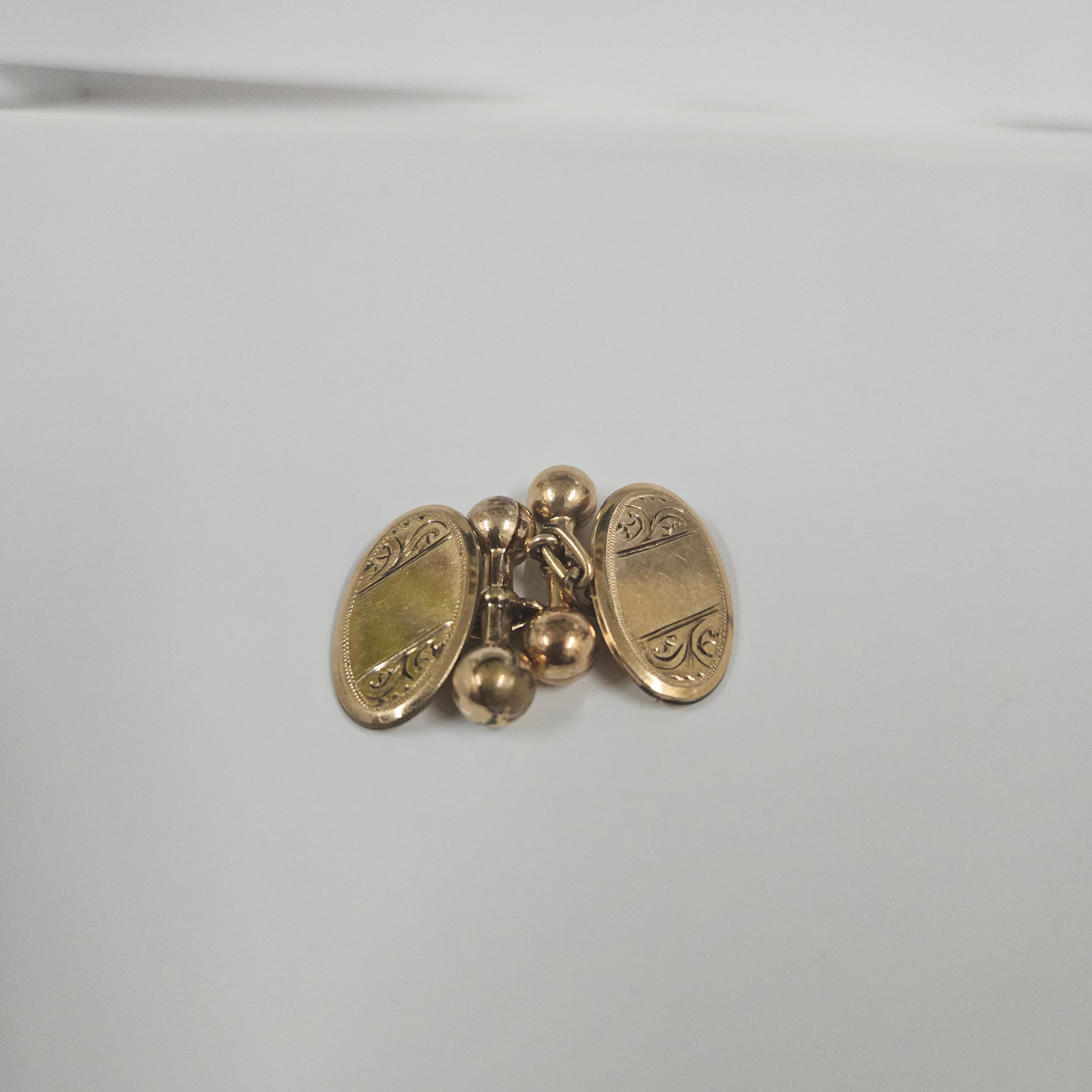 Pair Double Gold "Rodd" Antique Cuff Links | Antique & Vintage | Moonee Ponds Antiques | Australia Wide Delivery