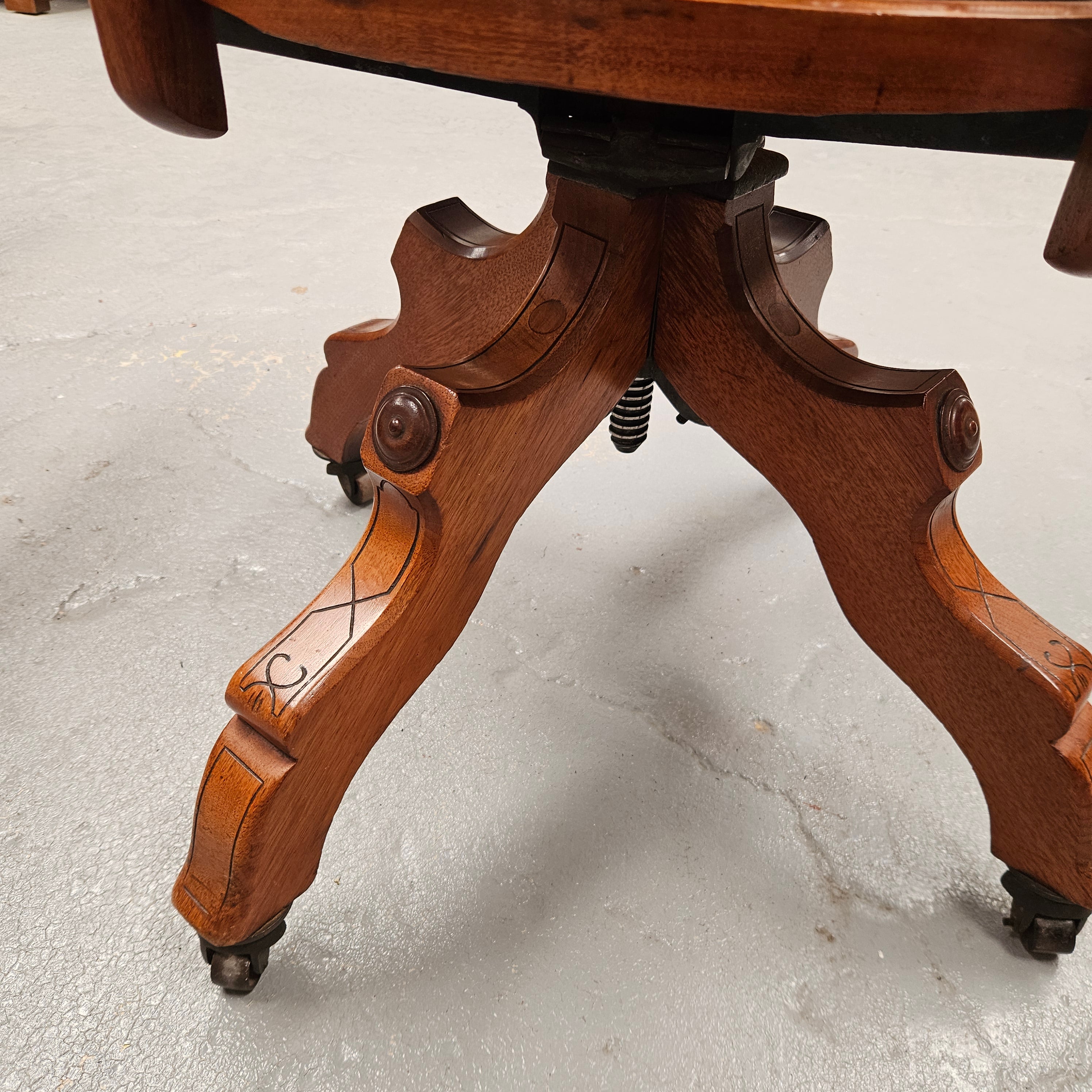 Very attractive Edwardian Mahogany Desk Chair | Antique & Vintage | Moonee Ponds Antiques | Australia Wide Delivery