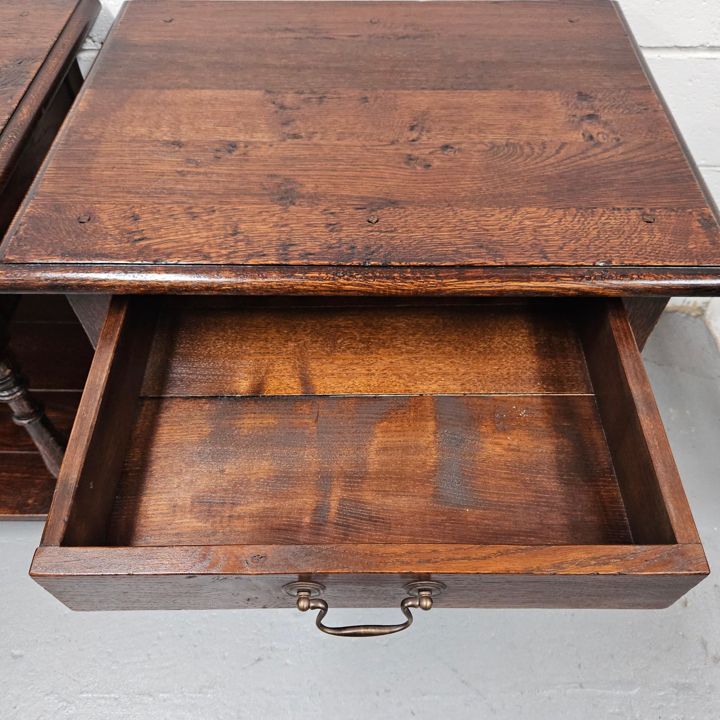 Antique French Oak Pair Bedside