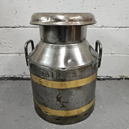 Signed Medium Metal Milk Canister/Churn