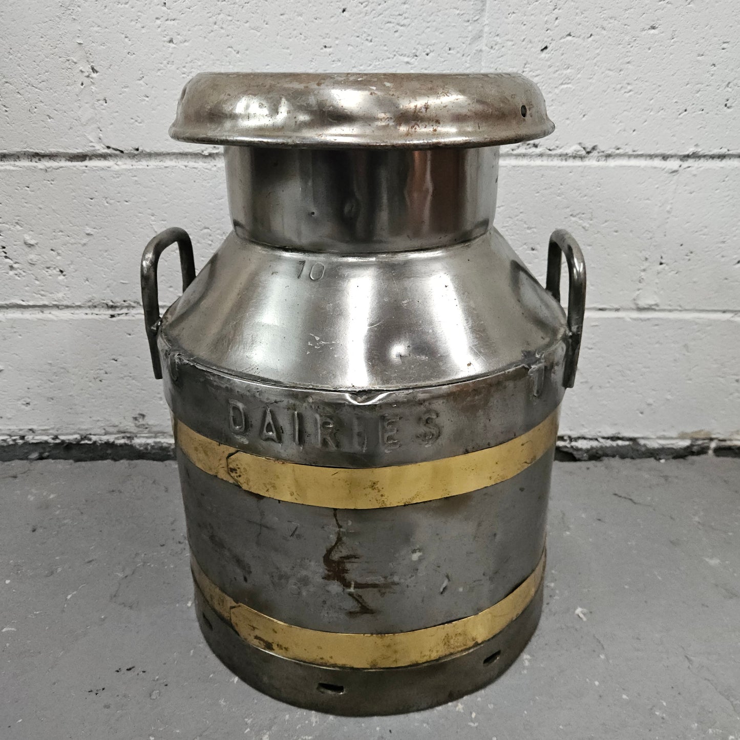 Signed Medium Metal Milk Canister/Churn