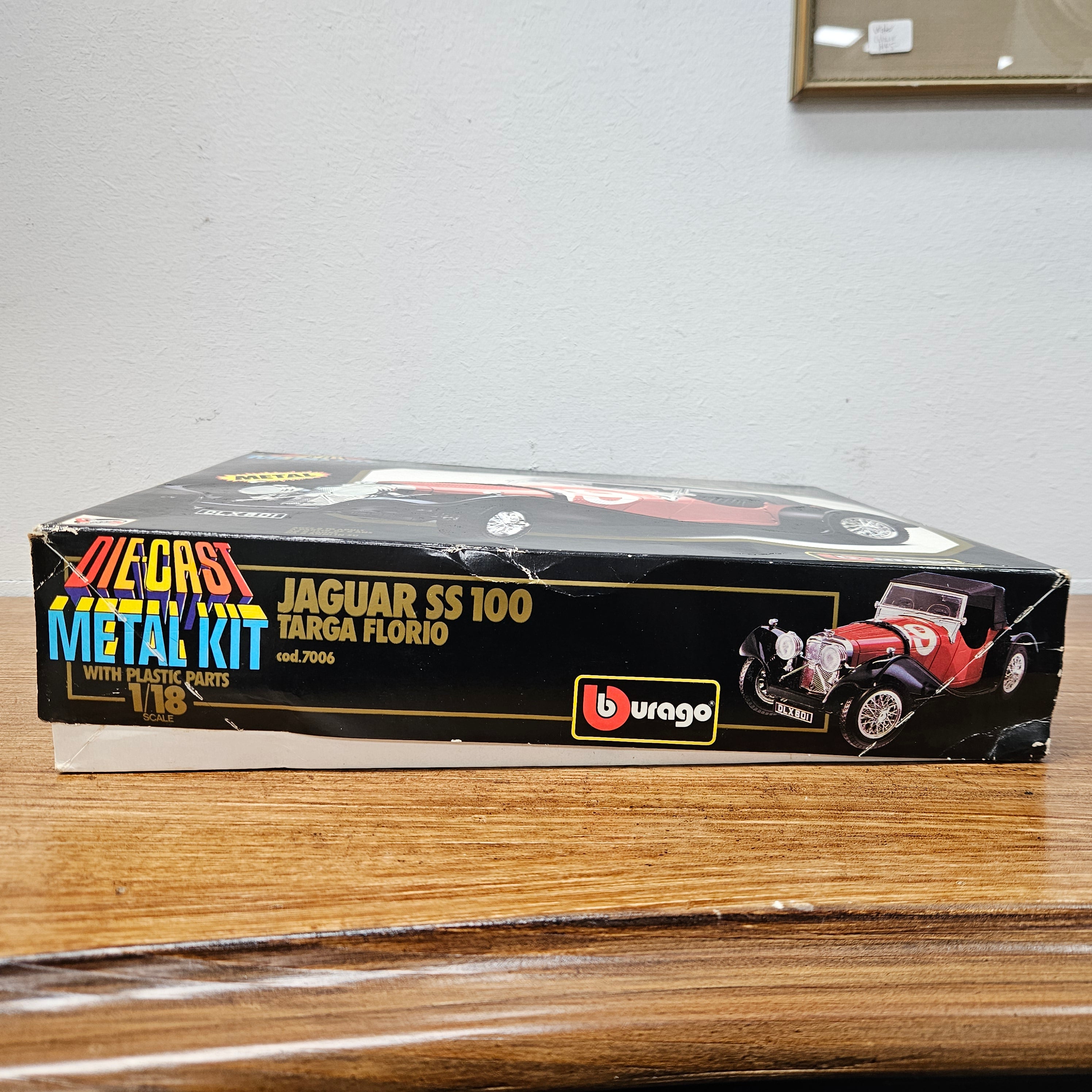 Vintage Boxed (Original) 1:18 Burago Jaguar SS100 Targa Florio Kit | Antique & Vintage | Moonee Ponds Antiques | Australia Wide Delivery