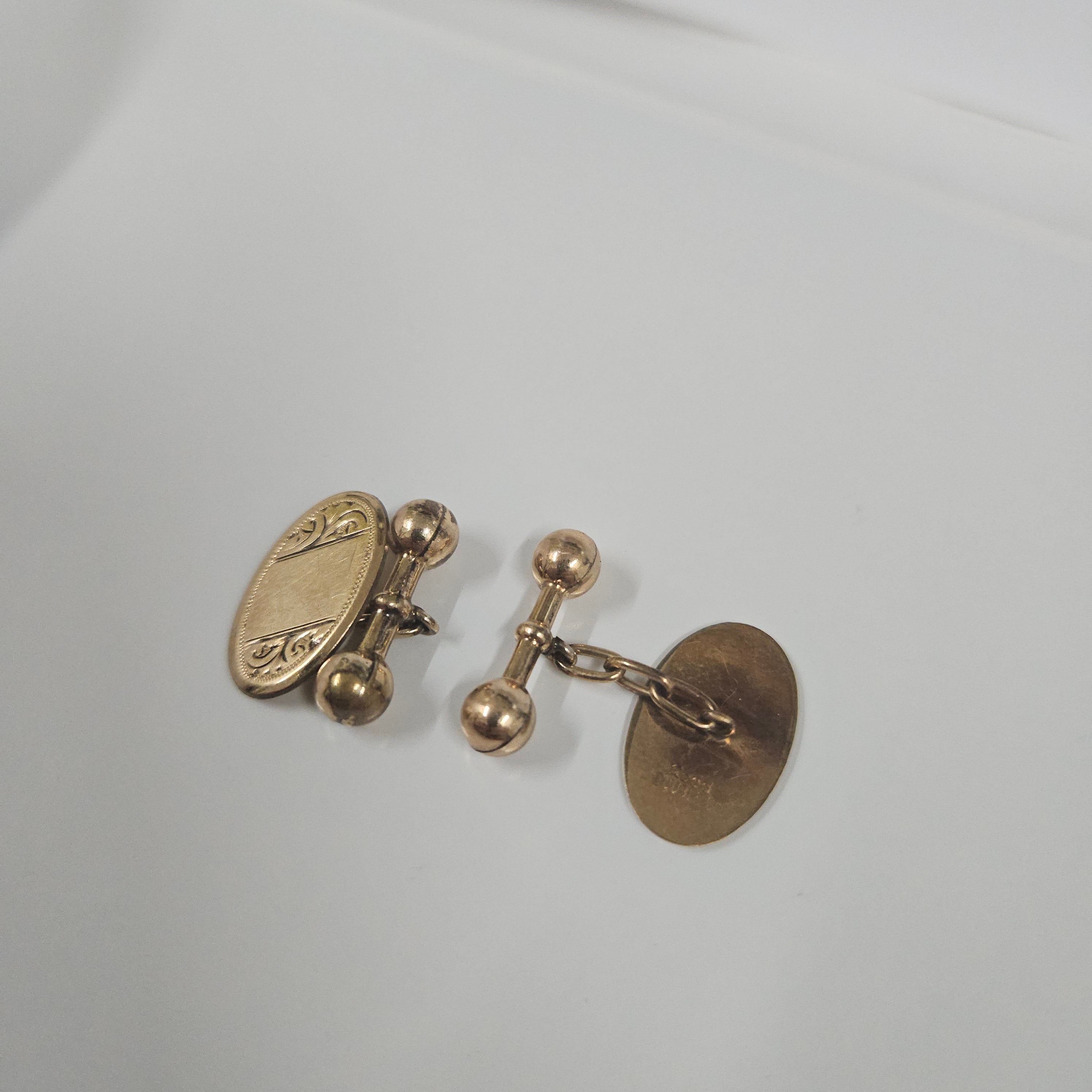Pair Double Gold "Rodd" Antique Cuff Links | Antique & Vintage | Moonee Ponds Antiques | Australia Wide Delivery