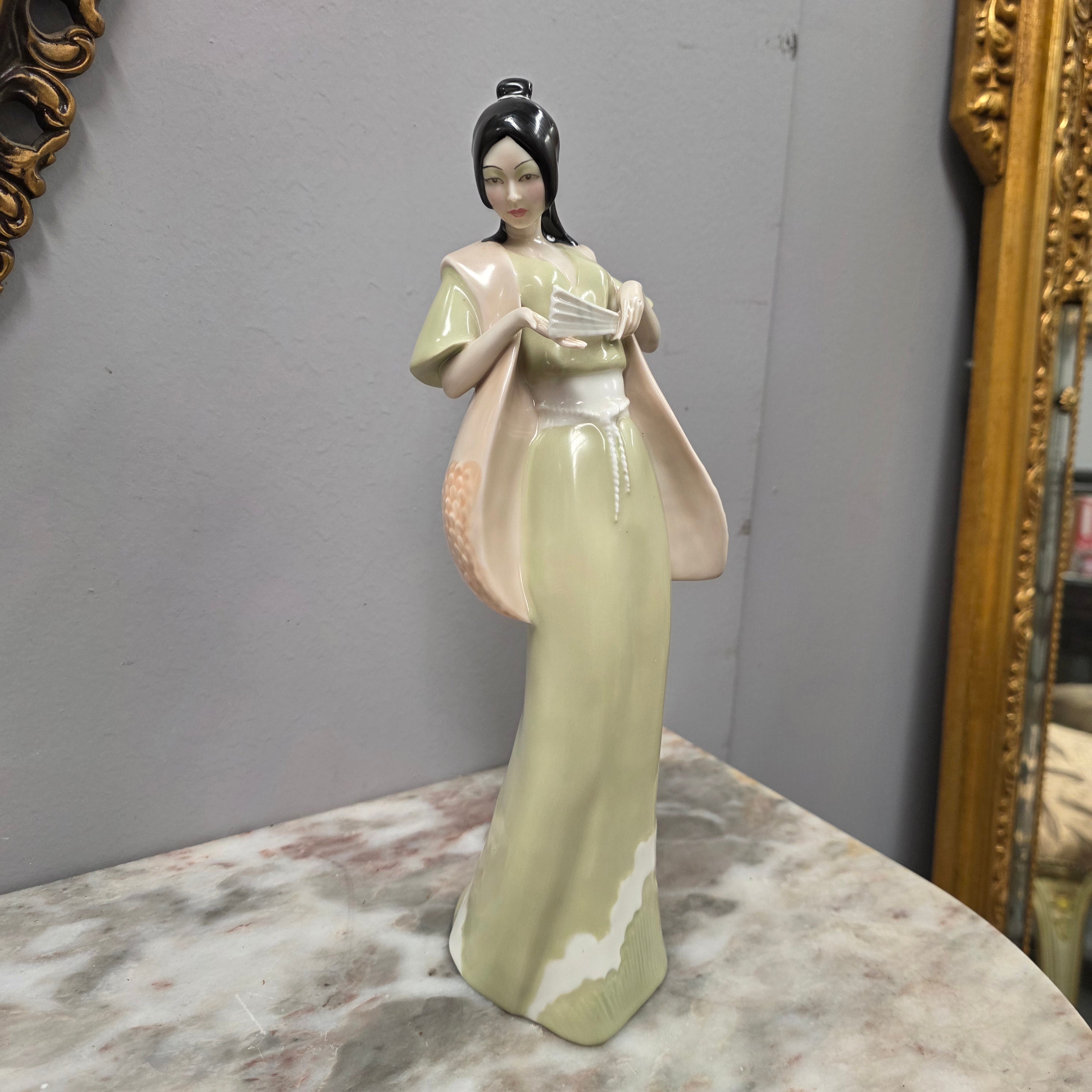 Elegant Vintage Figurine By "Royal Doulton - Cherry Blossom" Reflections Series
