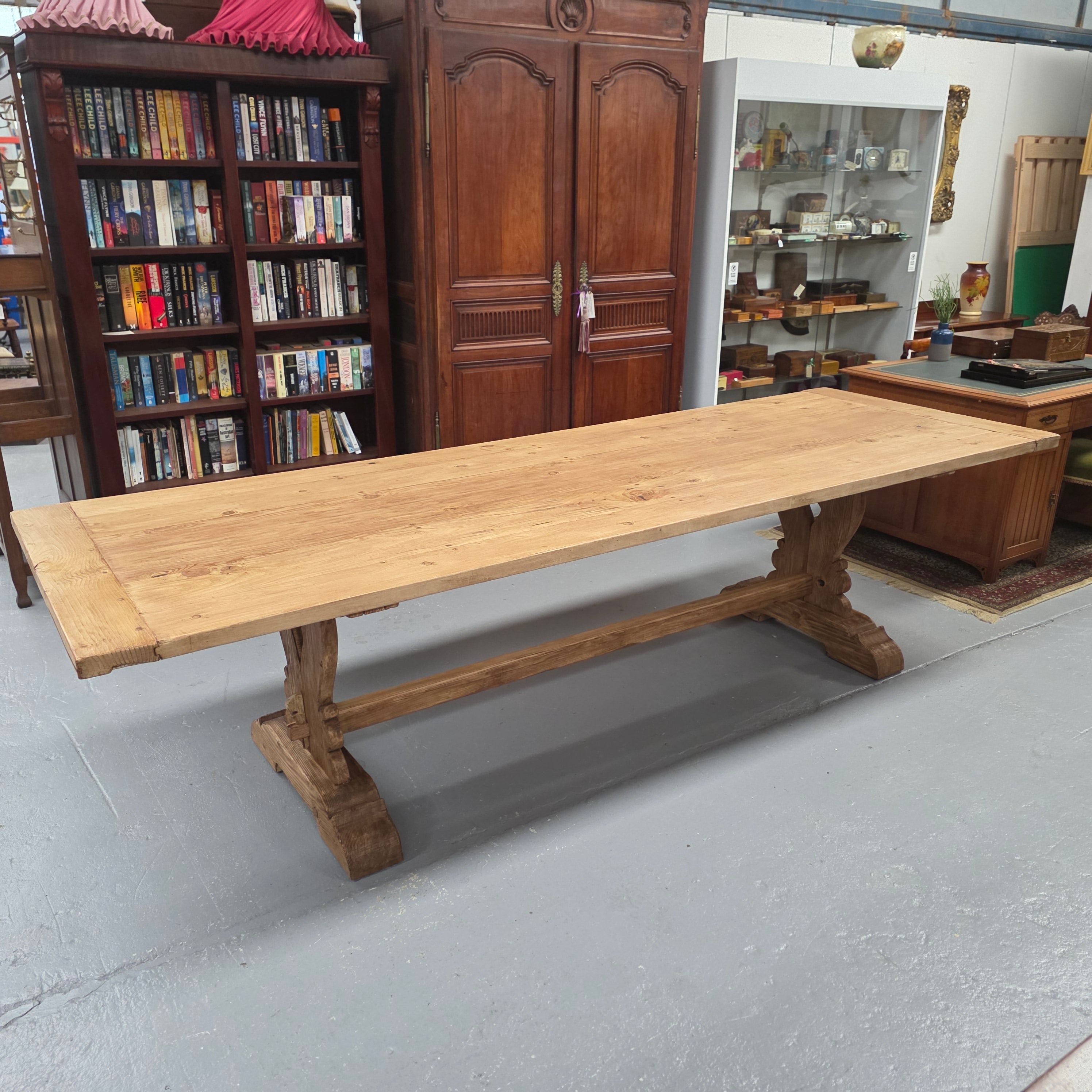Impressive Vintage Reclaimed Spruce 3 Meter Dining Table | Antique & Vintage | Moonee Ponds Antiques | Australia Wide Delivery