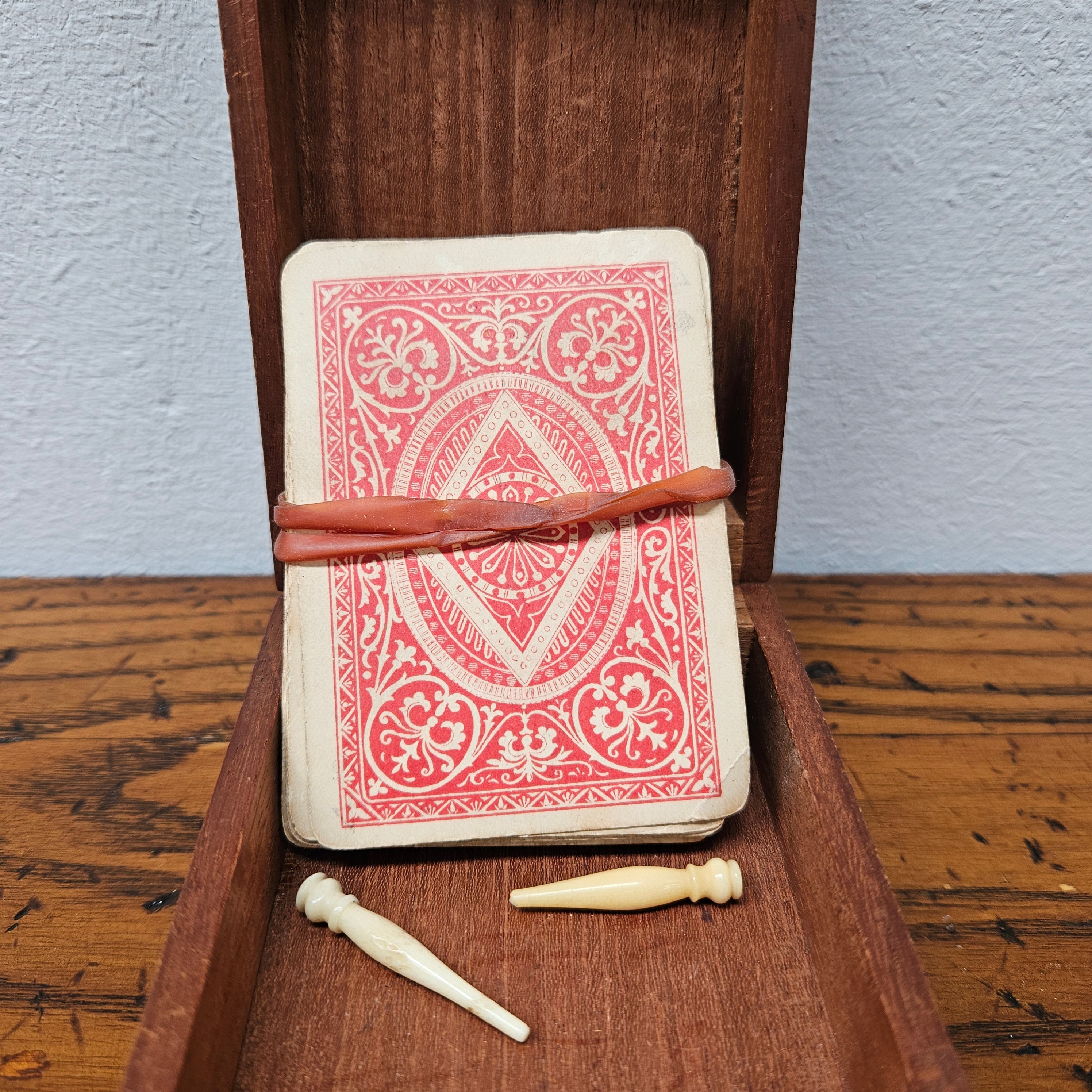 Antique Mahogany & Rosewood & Ivory Inlaid Cribbage Box | Antique & Vintage | Moonee Ponds Antiques | Australia Wide Delivery