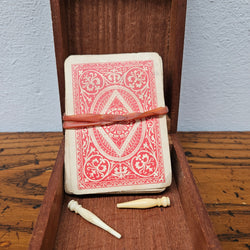 Antique Mahogany & Rosewood & Ivory Inlaid Cribbage Box | Antique & Vintage | Moonee Ponds Antiques | Australia Wide Delivery