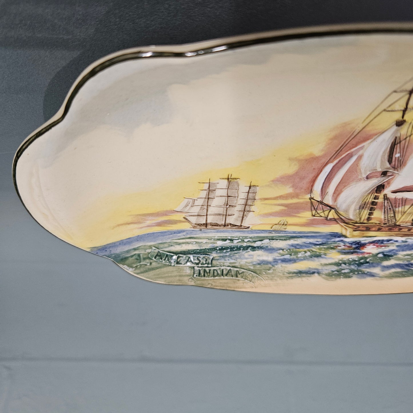 Royal Doulton Dish Featuring A Sailing Ship