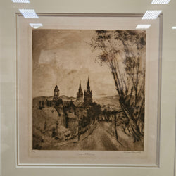 Signed Aquatint Etching Sunrise by Henry Van Raalte | Antique & Vintage | Moonee Ponds Antiques | Australia Wide Delivery