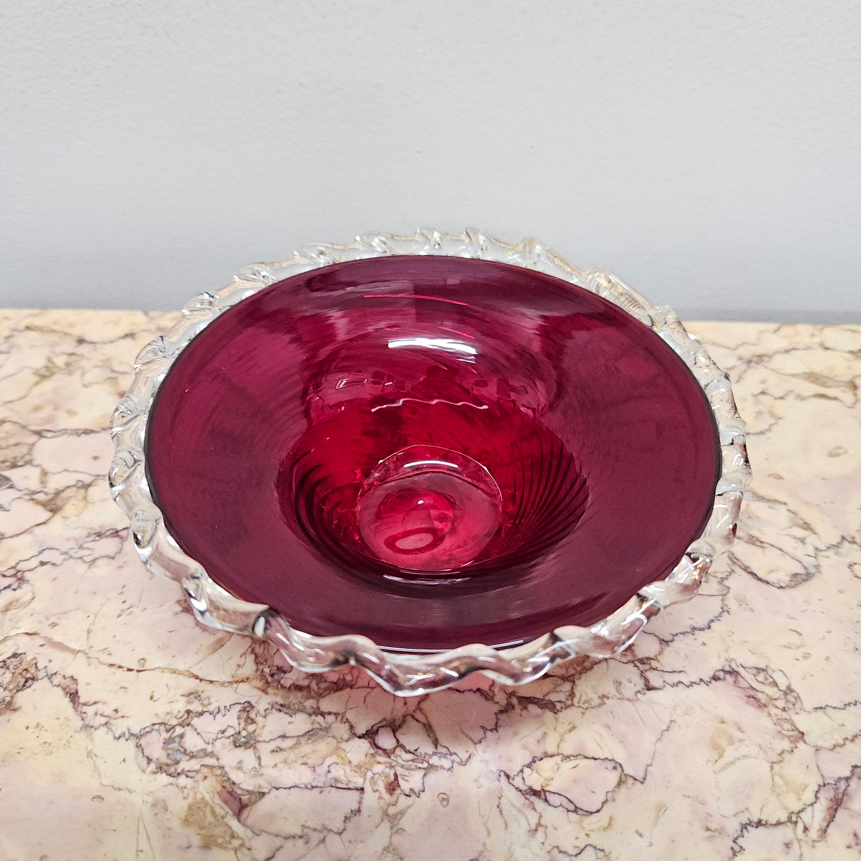 Venetian Ruby & Aventurine Glass Bowl | Antique & Vintage | Moonee Ponds Antiques | Australia Wide Delivery
