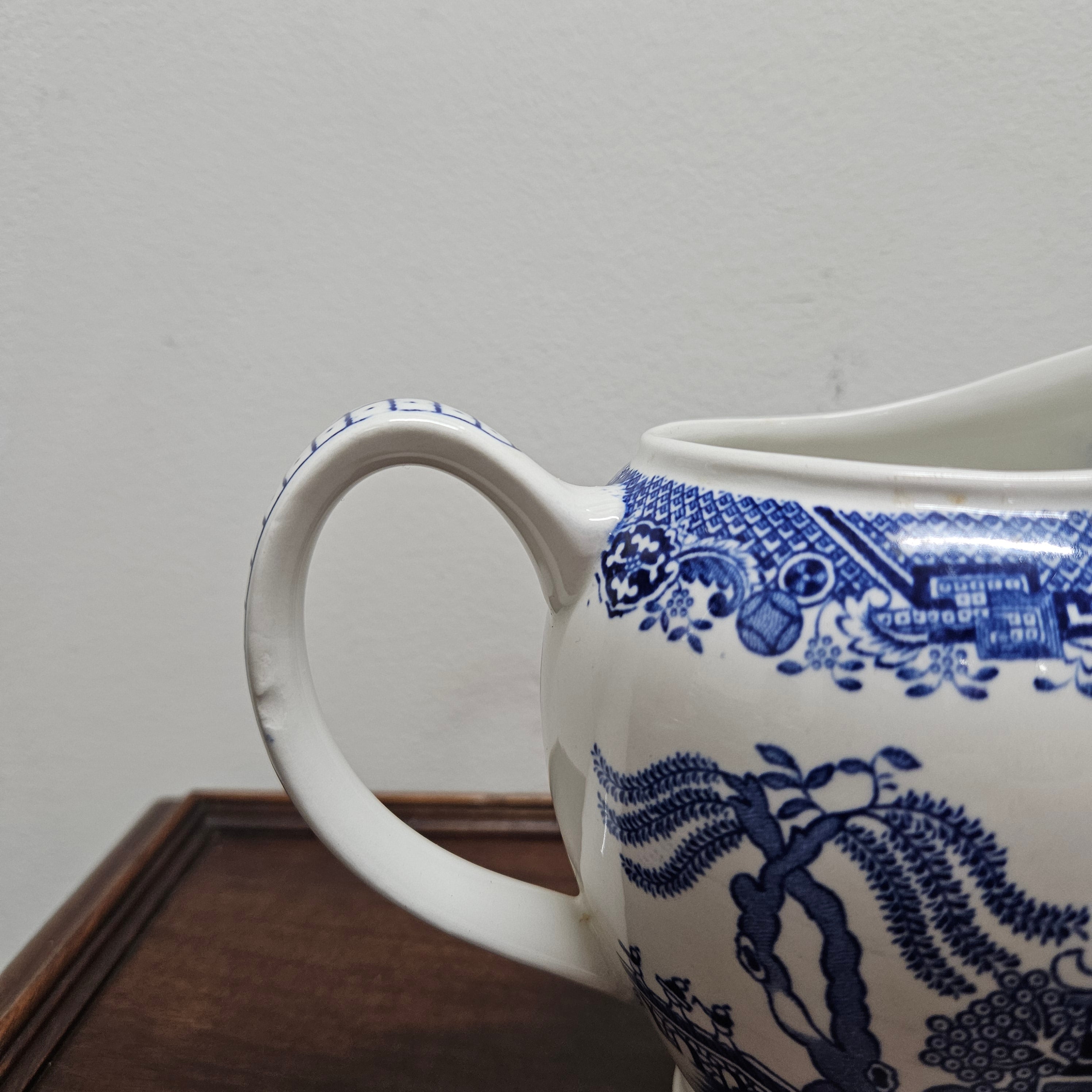 Wood & Sons Blue & White "Willow" Jug | Antique & Vintage | Moonee Ponds Antiques | Australia Wide Delivery
