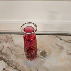 Pink Flash Glass Scent Bottle With Stopper | Antique & Vintage | Moonee Ponds Antiques | Australia Wide Delivery