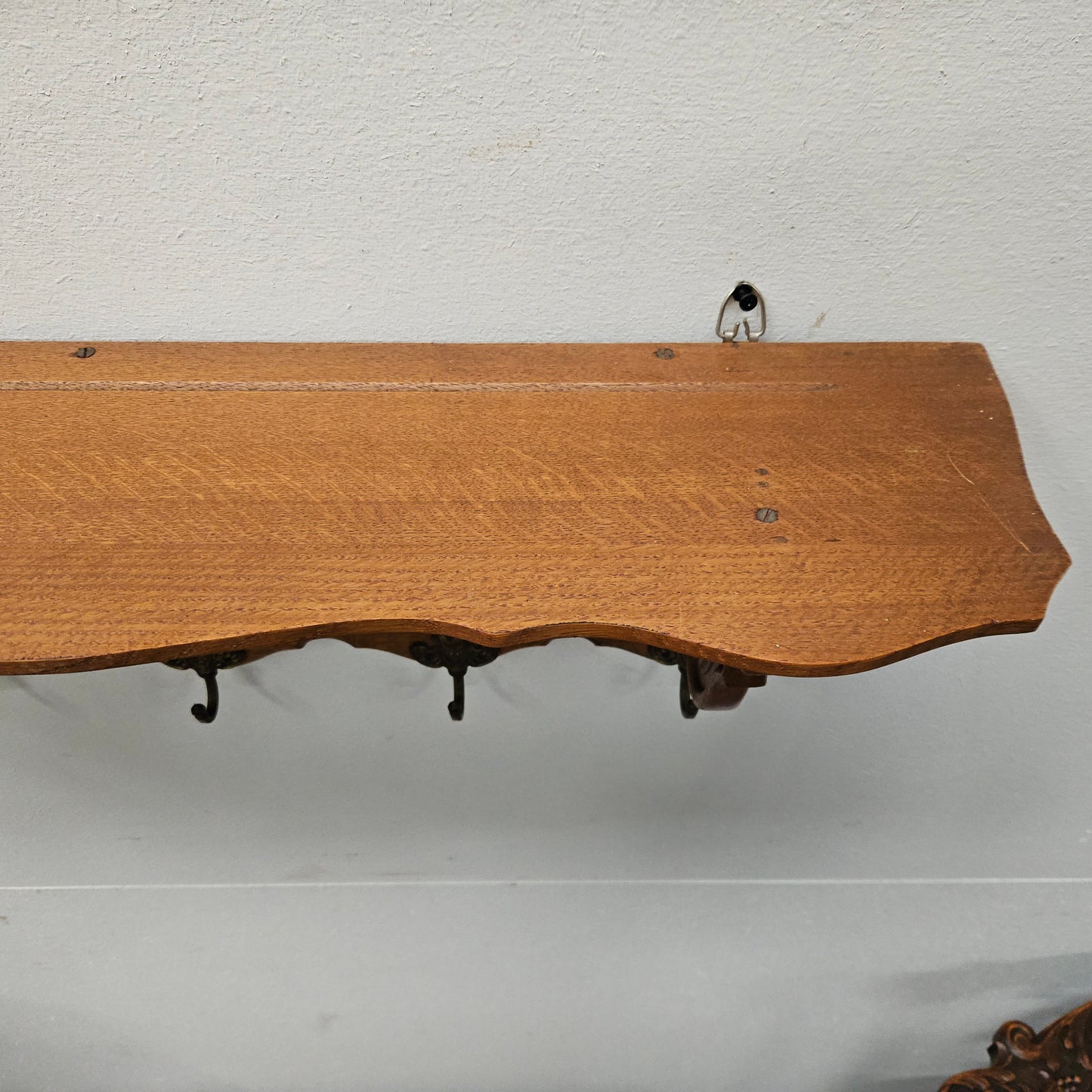 French Oak Wall Carved Coat/Hat Rack