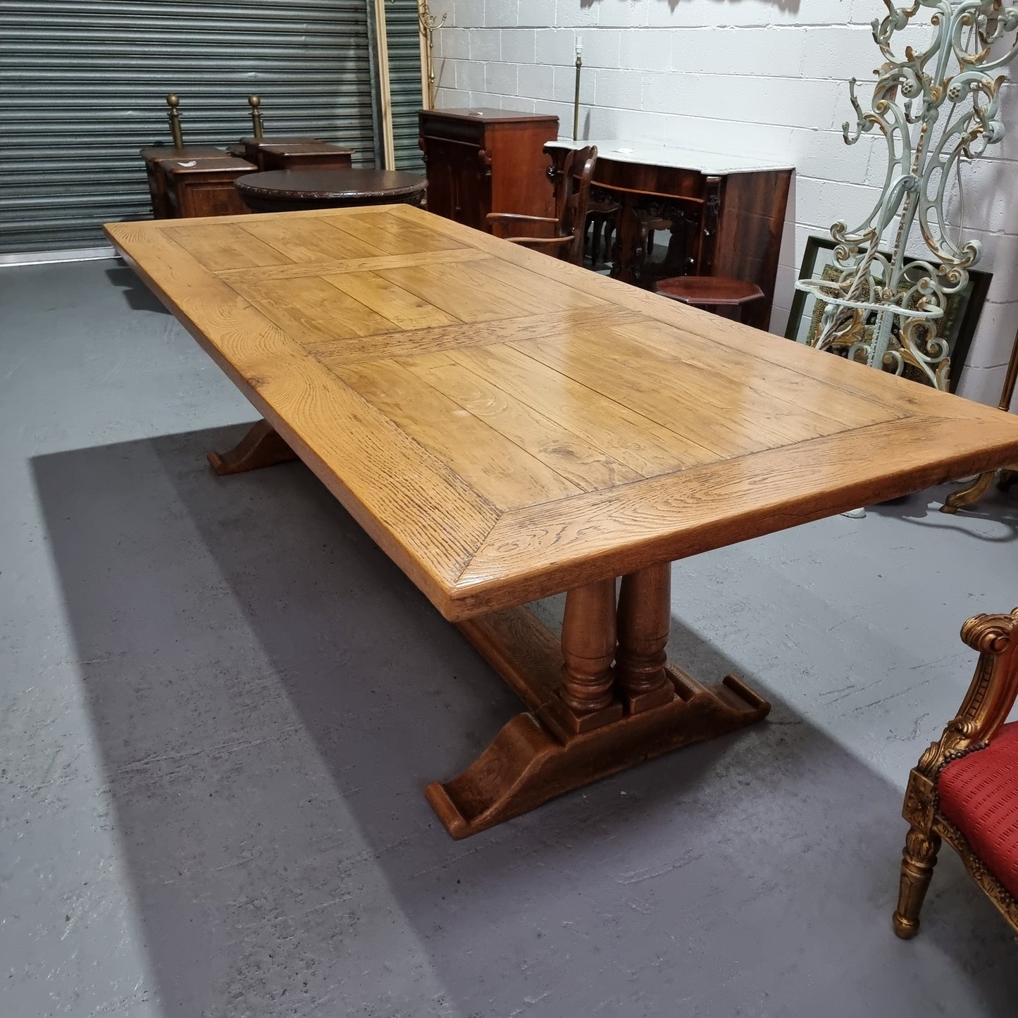 Vintage 18th Century Style French Farmhouse Table of Large Proportions