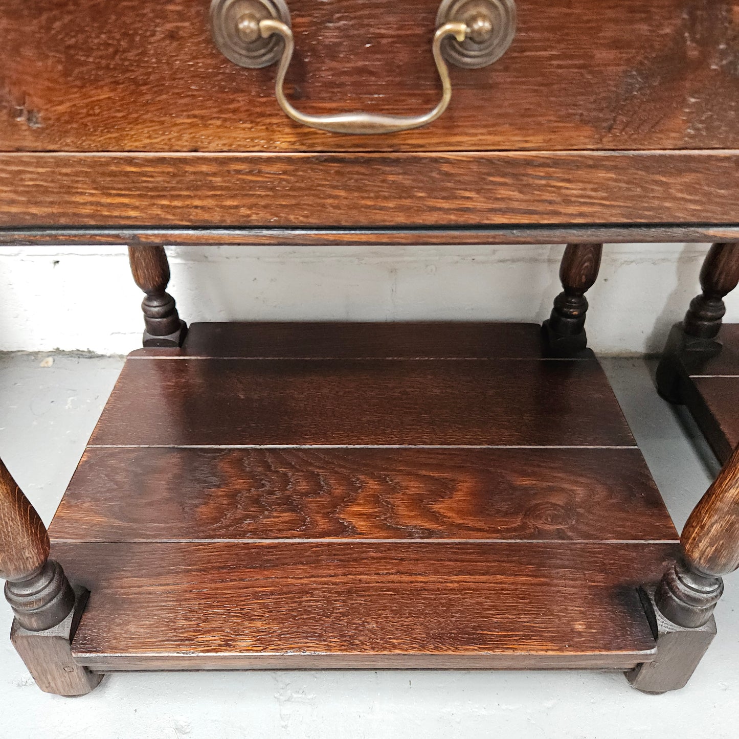 Antique French Oak Pair Bedside
