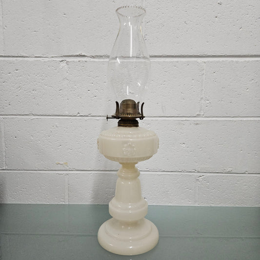 Antique Milk Glass Kero Lamp