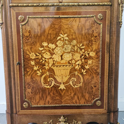 French Walnut Louis XV Style Marble Top Marquetry Inlaid Side Cabinet | Antique & Vintage | Moonee Ponds Antiques | Australia Wide Delivery